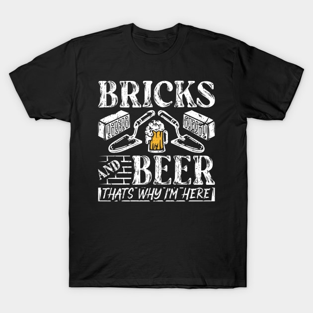 Cement Mason Concrete Tools Bricklayer T-Shirt by Humbas Fun Shirts